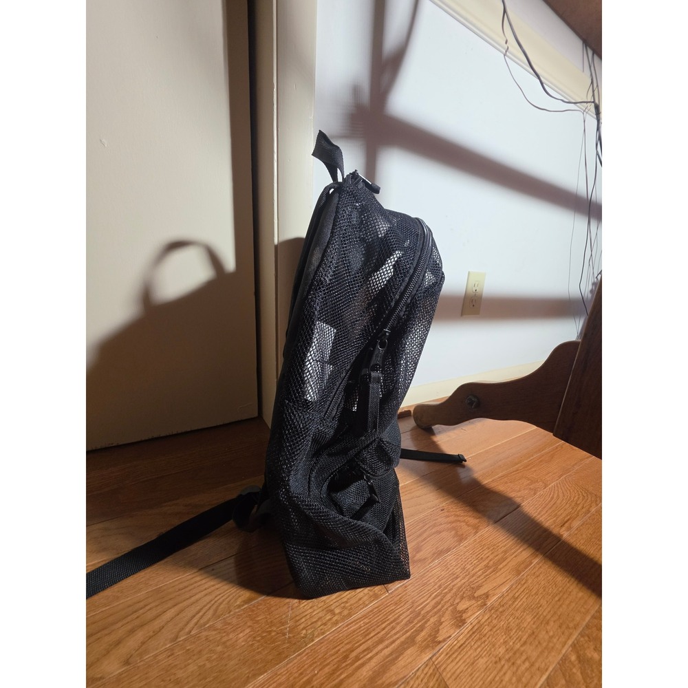 Dickies Mesh Backpack Unisex OS Black Excellent Security Stadium Utility Bag - Picture 2 of 4